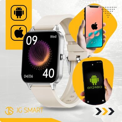 Розумний годинник JG Smart MX-8 Жіночий годинник Польський виклик меню HD сріблястий