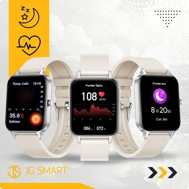 Розумний годинник JG Smart MX-8 Жіночий годинник Польський виклик меню HD сріблястий