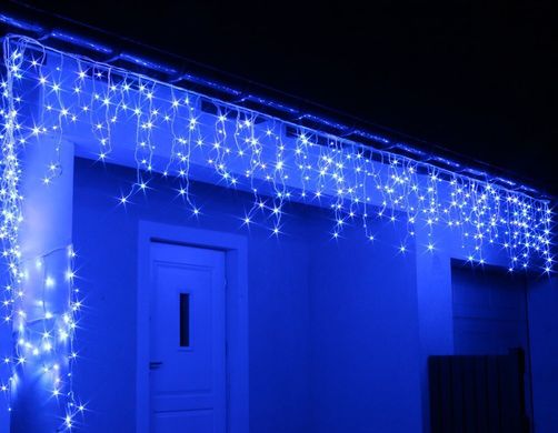 Новогодняя гирлянда Бахрома 300 LED, Голубой свет 14 м