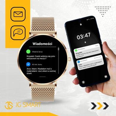 JG Smart JGR-T8 Pro Slim Smartwatch Женские умные часы золотистые