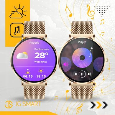 JG Smart JGR-T8 Pro Slim Smartwatch Женские умные часы золотистые