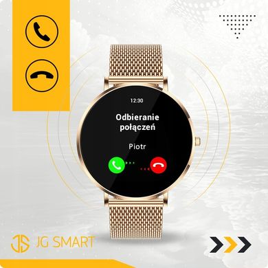 JG Smart JGR-T8 Pro Slim Smartwatch Жіночий розумний годинник золотистий