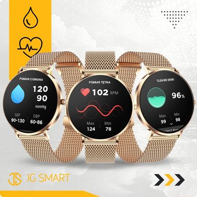 JG Smart JGR-T8 Pro Slim Smartwatch Жіночий розумний годинник золотистий