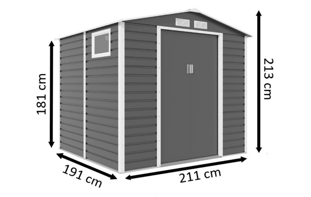Металлический сарай для инструмента Malmo 2,1 x 1,9 м Store Boss антрацит