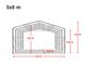 Гаражный павильон 5х8м – высота боковых стен 2,7м с воротами 4,1х2,5м, ПВХ 850, серый, установка – грунт - 8