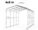 Гаражный павильон 5х8м – высота боковых стен 2,7м с воротами 4,1х2,5м, ПВХ 850, серый, установка – грунт - 11