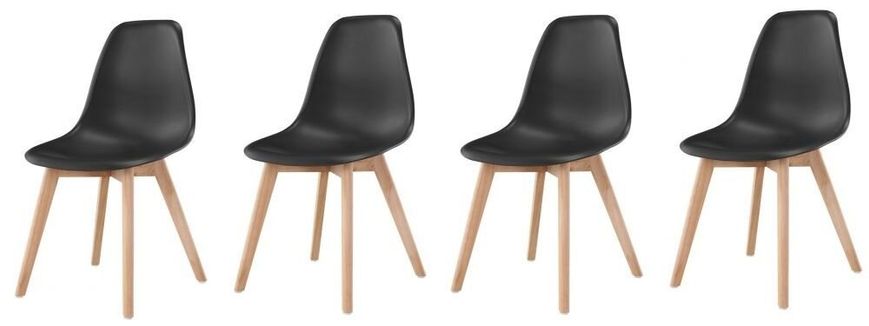 Комплект стульев для кухни и гостиной GoodHome VENICE 4 шт pc-001 BLACK