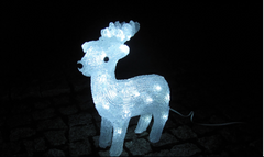 Новогодняя акриловая статуя олененок RENIFER, Светящиеся новогодние олени 30 LED