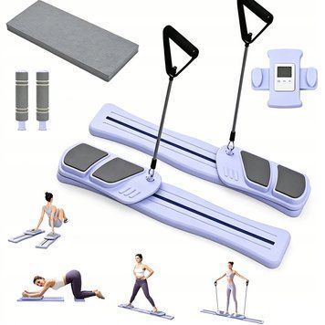 Набір для пілатесу Pilates Reformer 7в1, багатофункціональна дошка для тренувань, фіолетовий
