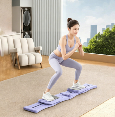 Набір для пілатесу Pilates Reformer 7в1, багатофункціональна дошка для тренувань, фіолетовий